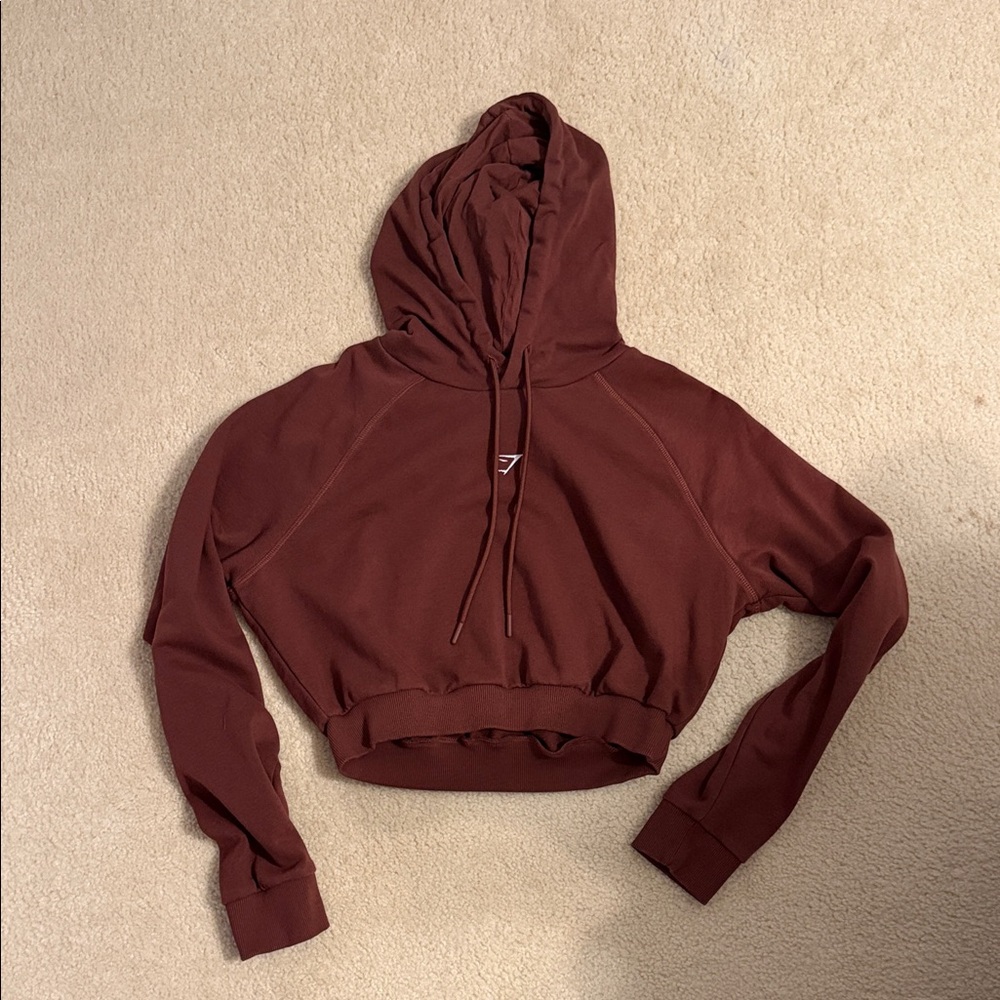 Gymshark Maroon Cropped Hoodie